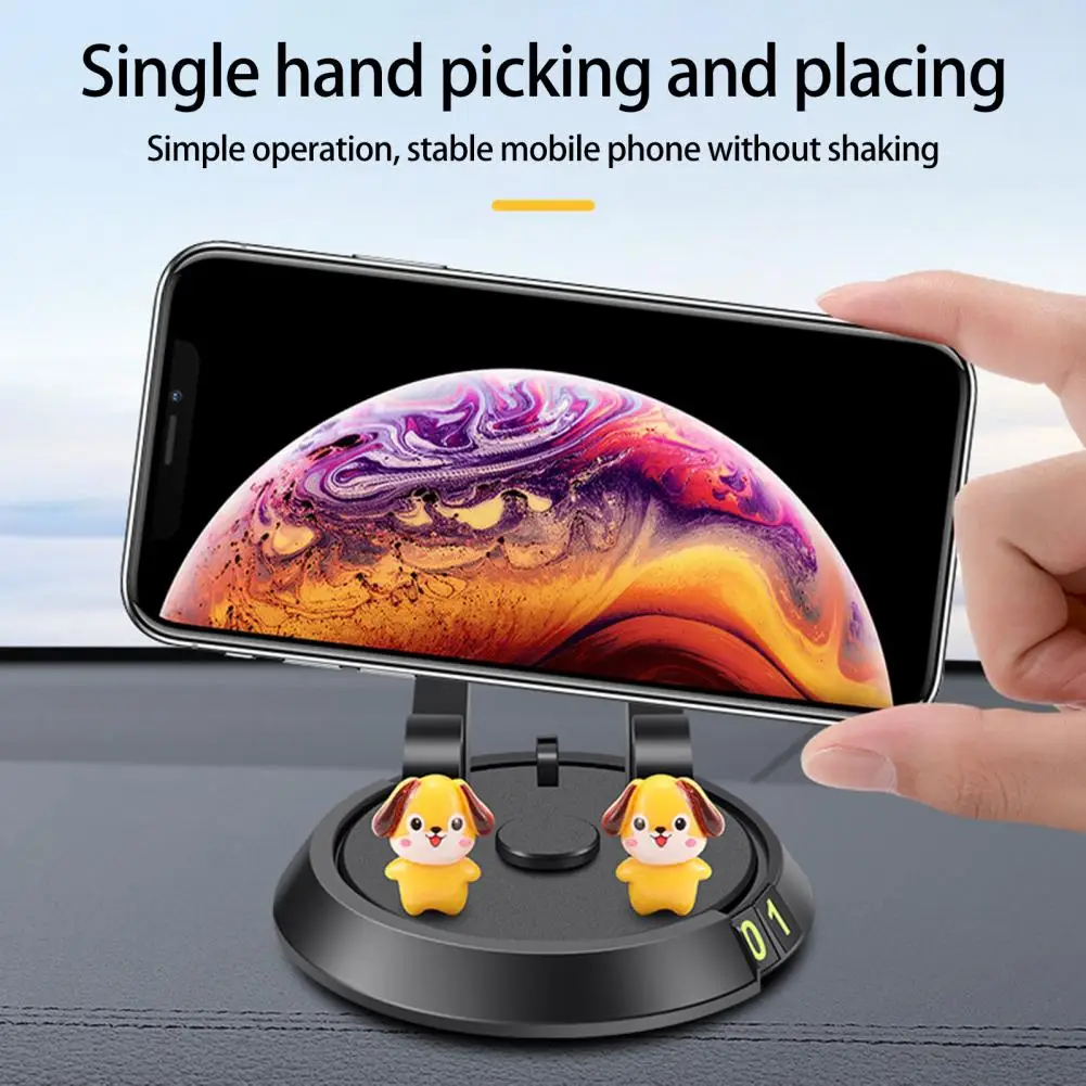 

Dashboard Car Phone Holder 360-Degree Rotation Head-Up Phone Mount Stable Universal Auto Phone Stand with Number Plate