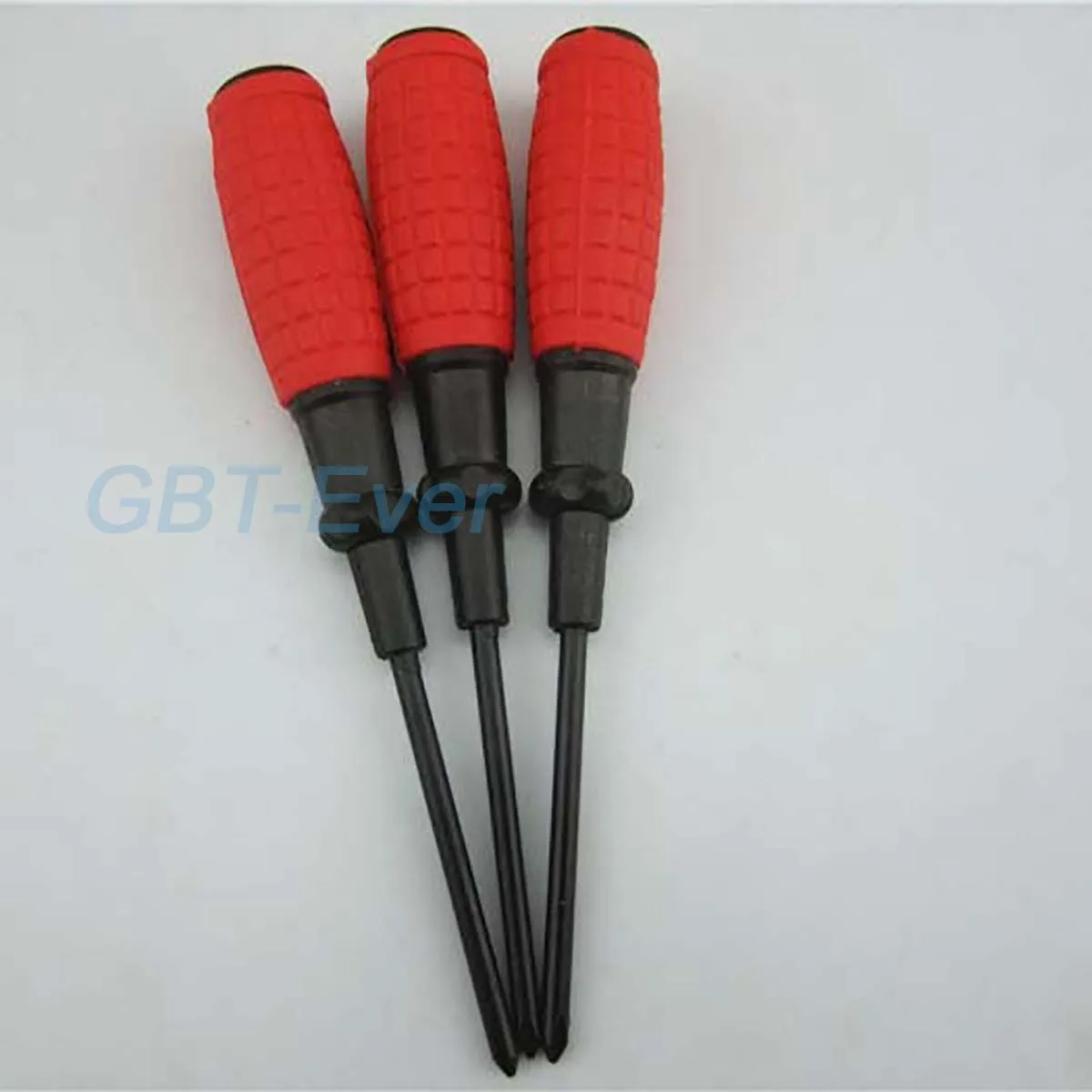 1Pcs Red Rubber Handle Black Cast Iron Cross Screwdriver Non-Slip Electrician Insulated Security Repair Hand Tools Screw Driver