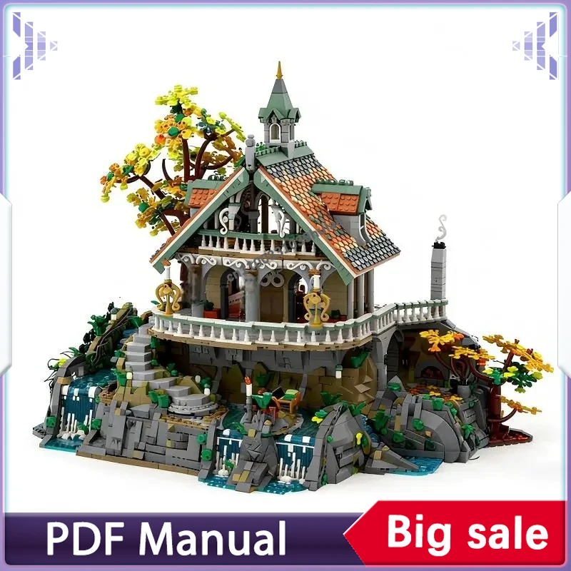 

MOC The Last Homely House Building Blocks Fantasy Elven Manor Scene Model Bricks Set Adult Display Decor Toy