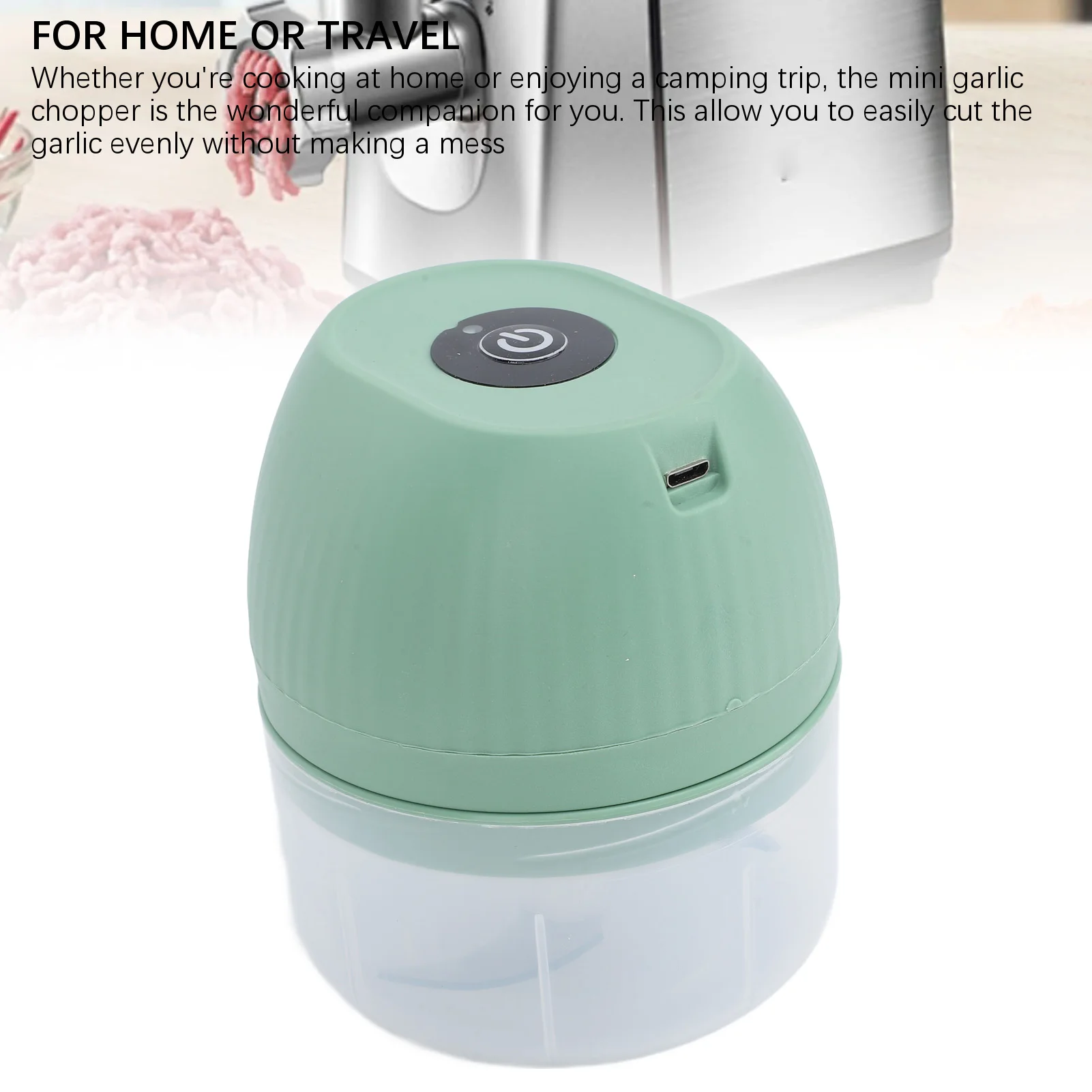 مفرمة ثوم كهربائية صغيرة 250 مللي لاسلكية متعددة الوظائف للمطبخ والخضروات والبصل ومفرمة طعام محمولة خفيفة #5