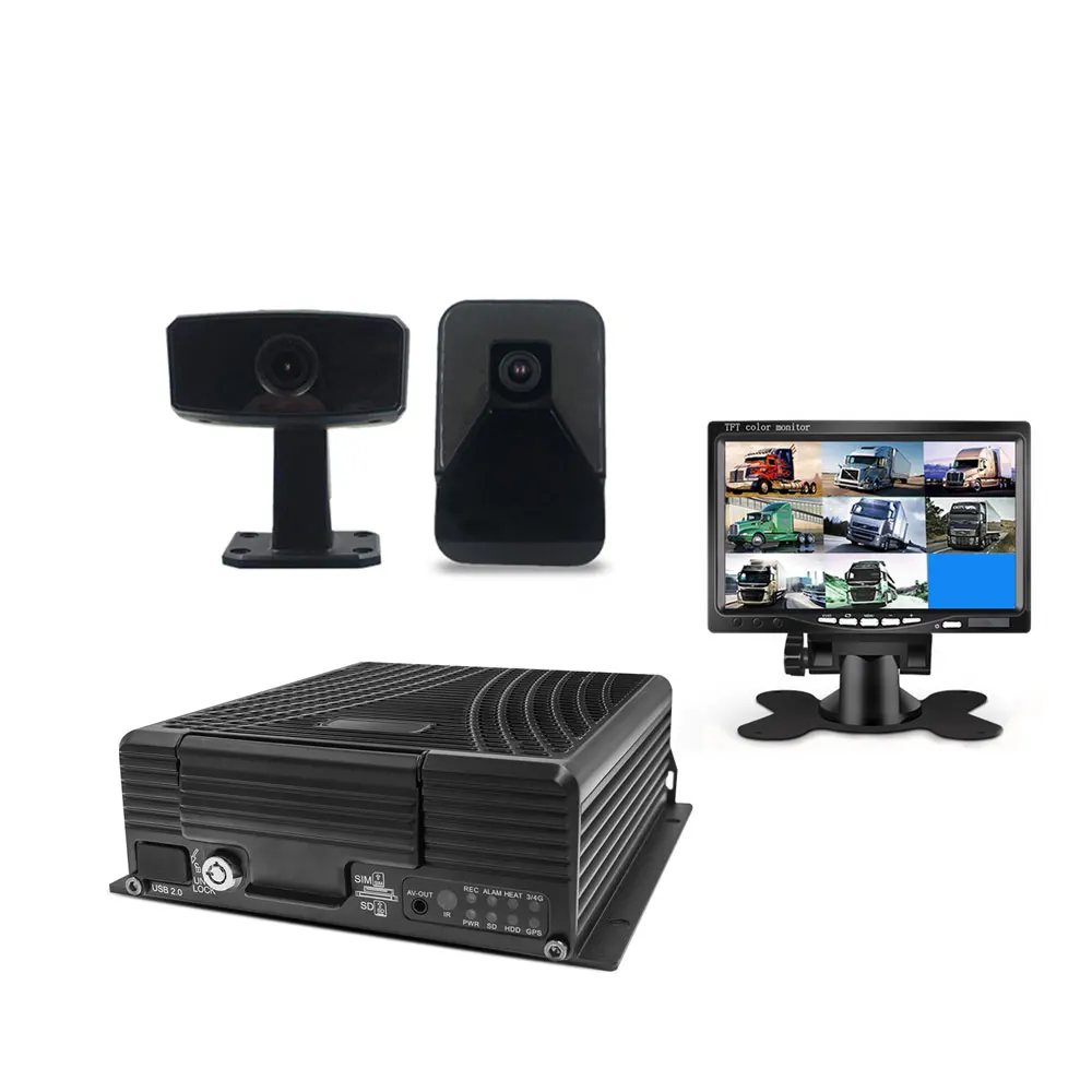 4 Channel Car Monitor Security 4g Wifi Gprs Gps Dvr  Dvr System