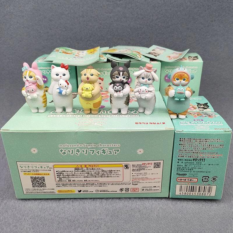 Mofusands-figura de acción de gato Panda y conejo, figura de Anime, muñeco de vestir cruzado, Koala, zorro, modelo de decoración Kawaii, adornos, regalo de Navidad