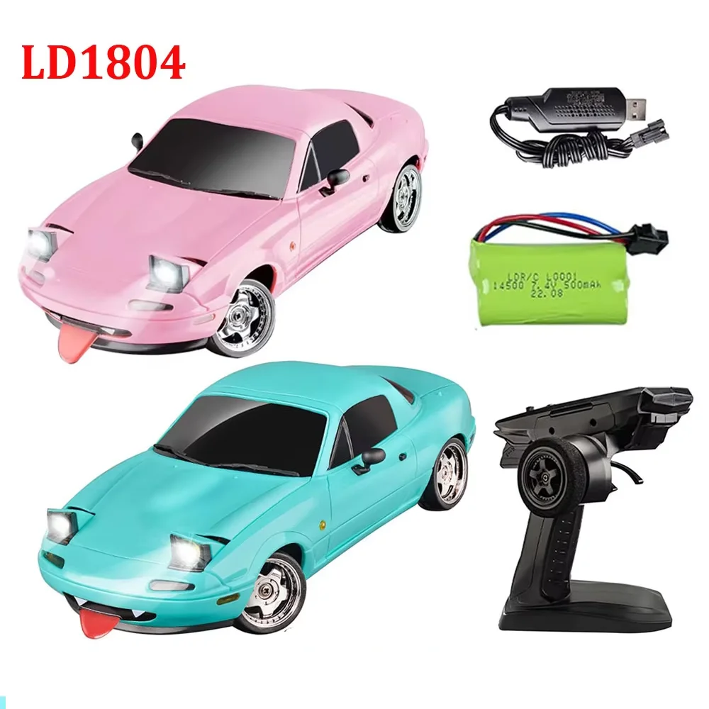 

LDRC 1/18 RC Drift Car LD1804 Mazda MX5 2,4 ГГц с ESP Gyro LED Lights Полномасштабные радиоуправляемые игрушечные гоночные машинки для детей Игрушечный подарок