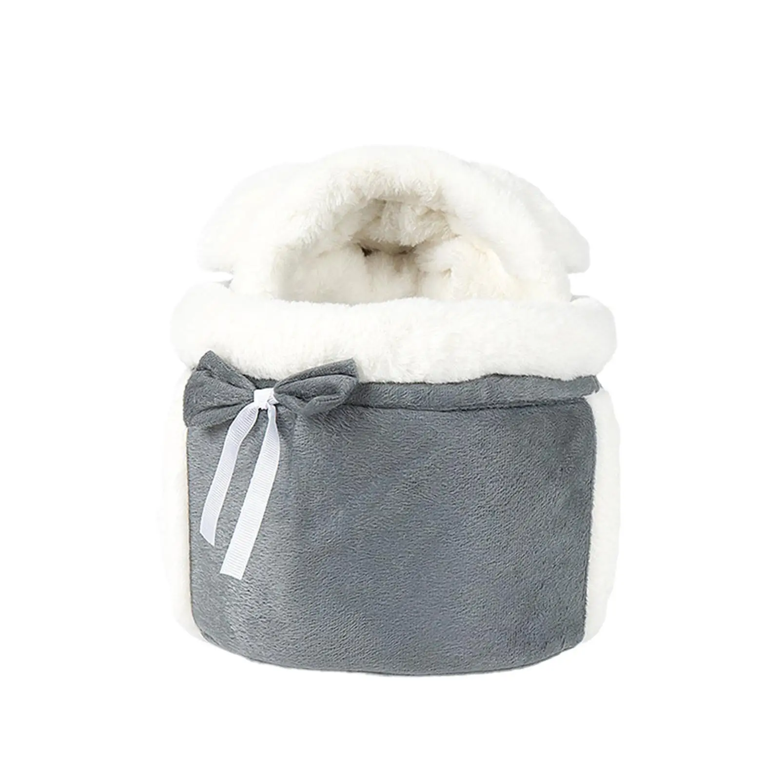Pet Hanging Chest Bag Warm Pet Carrier Bag Winter Plush Pets Cage for Cycling Travel Strolling Family Vacation Camping