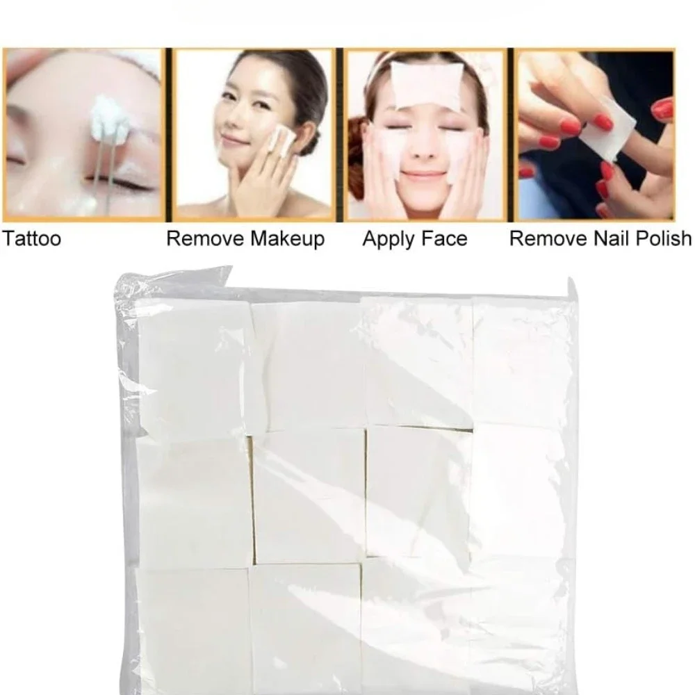 1200 ชิ้นบาง/Pearl Disposable Tattoo ทําความสะอาดผ้าฝ้าย Microblading อุปกรณ์นุ่มแต่งหน้า Remover ทําความสะอาดผ้าฝ้าย