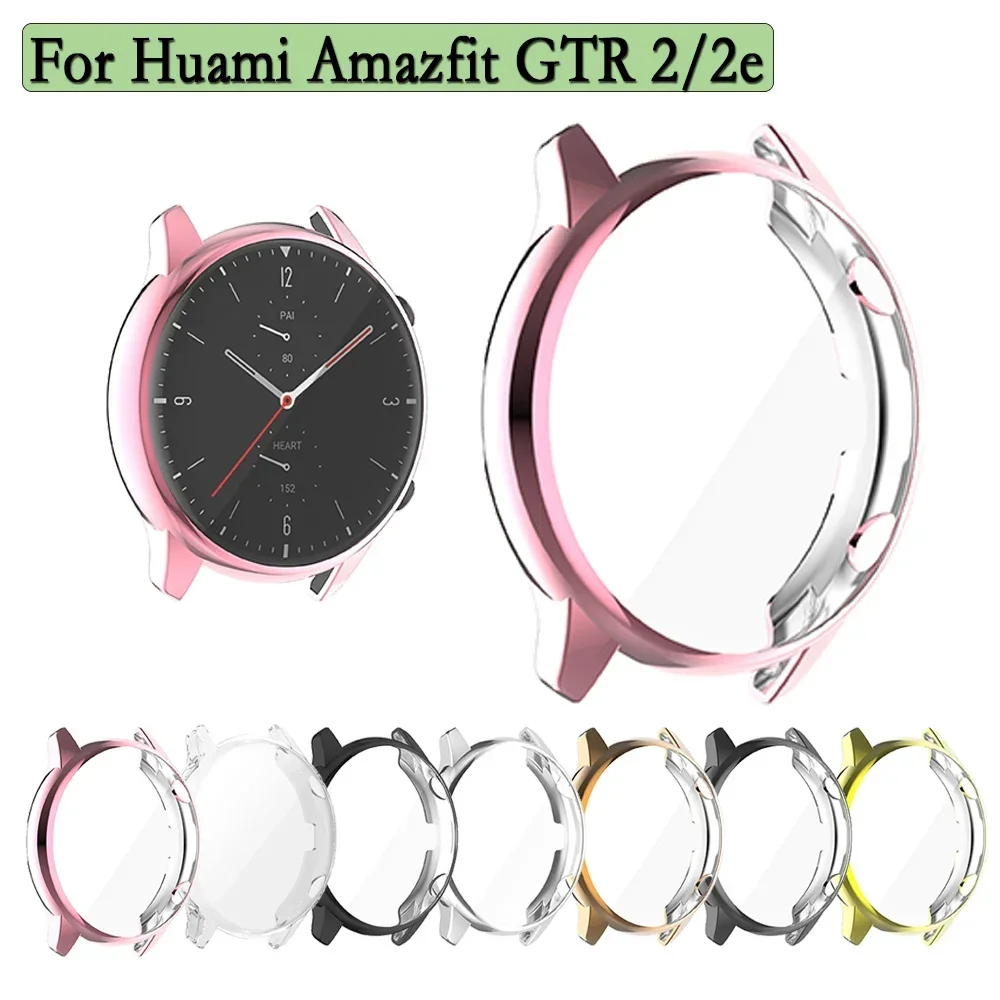 TPU Protective Case For Huami Amazfit GTR 2/2e Flexible Watch Cover Smartwatch shell With Screen Protector