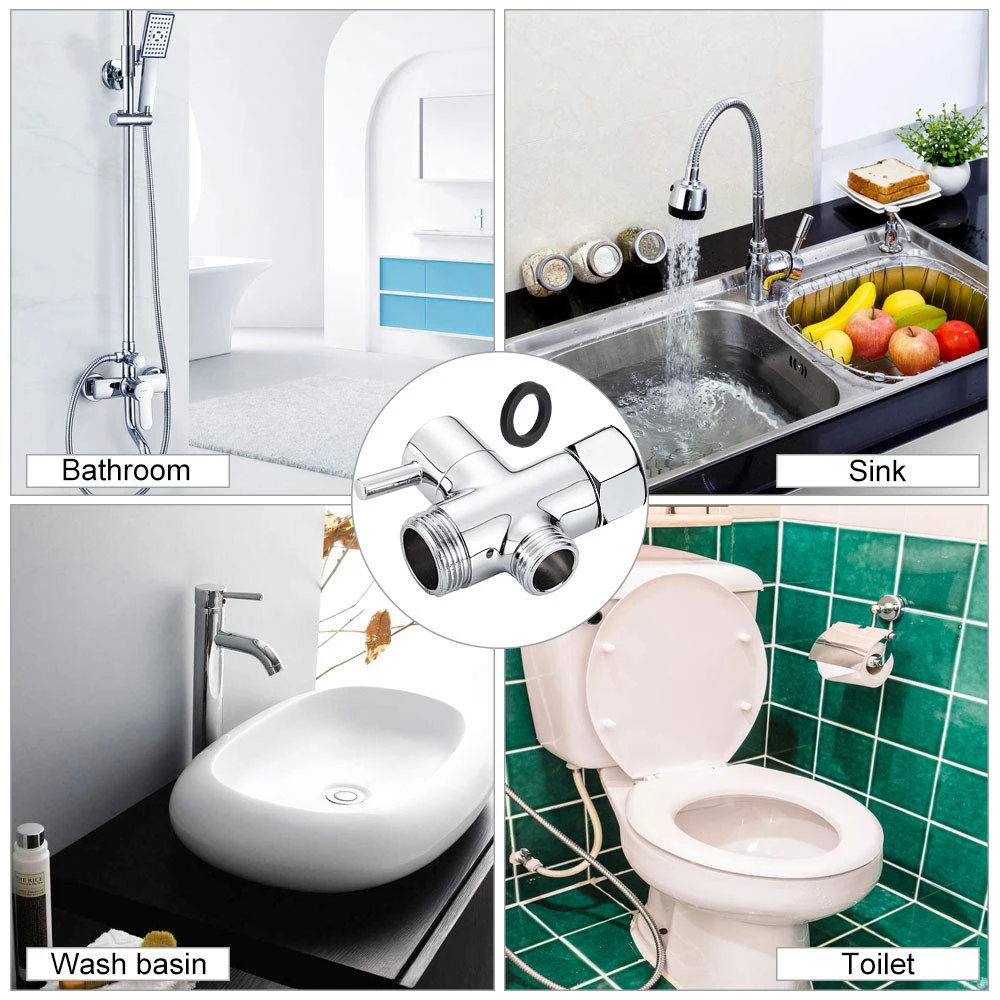 Portable Handheld Toilet Bidet Sprayer Gun Holder Self Cleaning Wash Bidet Faucet Spray 3 Way Valve Bathroom Shower Head Hose