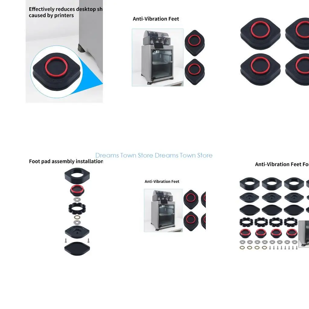 

HX6A 4Pcs Antislip Cushion Feet Mat Shock Absorbing Noise Reduction Foot Pad