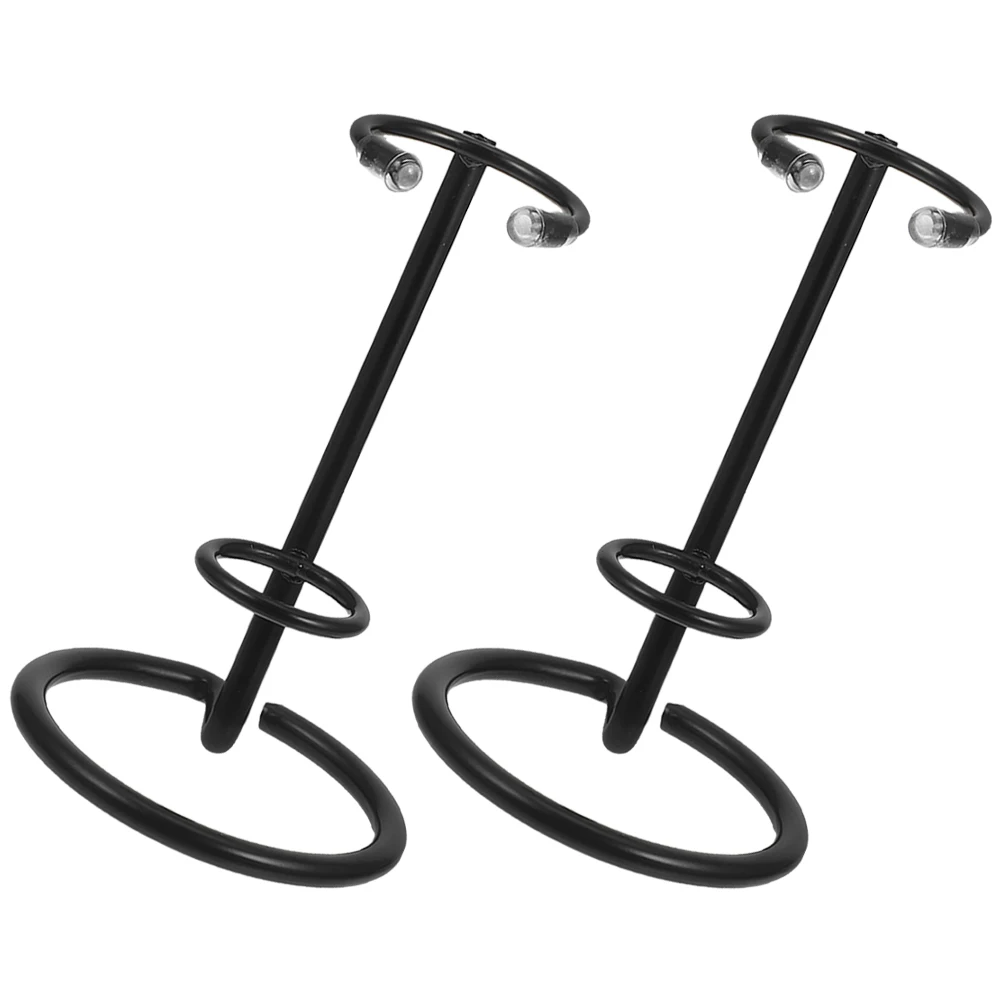 2PCS Crystal Scepter Display Stand Wand Holder Base Small Geometry Ornament Storage Rack Wizard Decorative Mineral