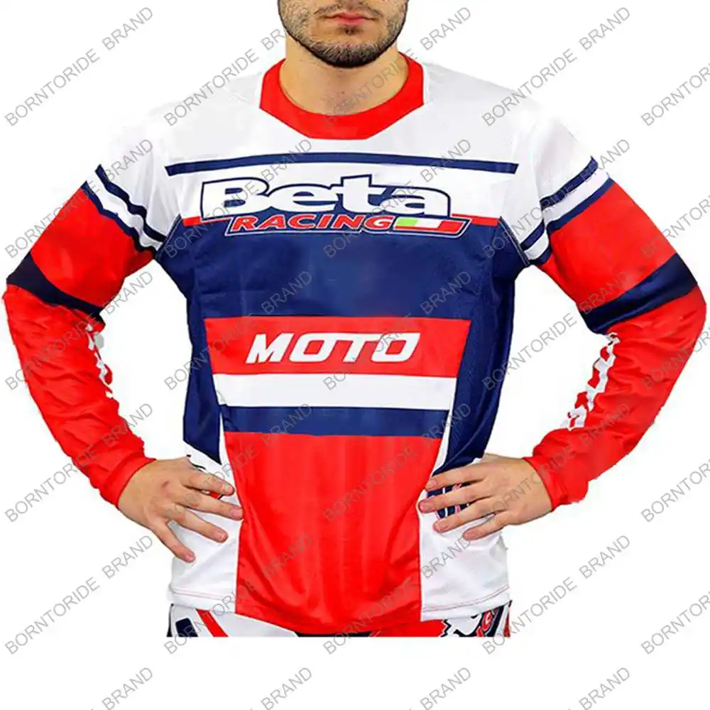 Motocicleta dos homens Jersey, Downhill Jerseys, Corrida Beta, Mountain Bike, BTT Camisas, Offroad DH Motocross Sportwear