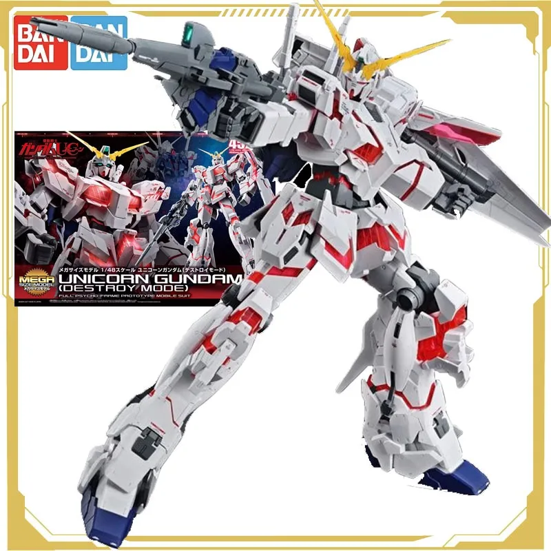 

Bandai Original GUNDAM Anieme Figure MEGA SIZE 1/48 RX-0 Destruction Mode Action Figure Toys for Boys Girls Kids Gift