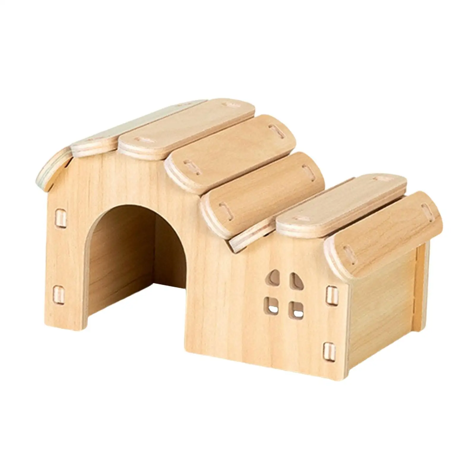 Casa de madera para hámsteres – Refugio duradero para jaula - imagen 3