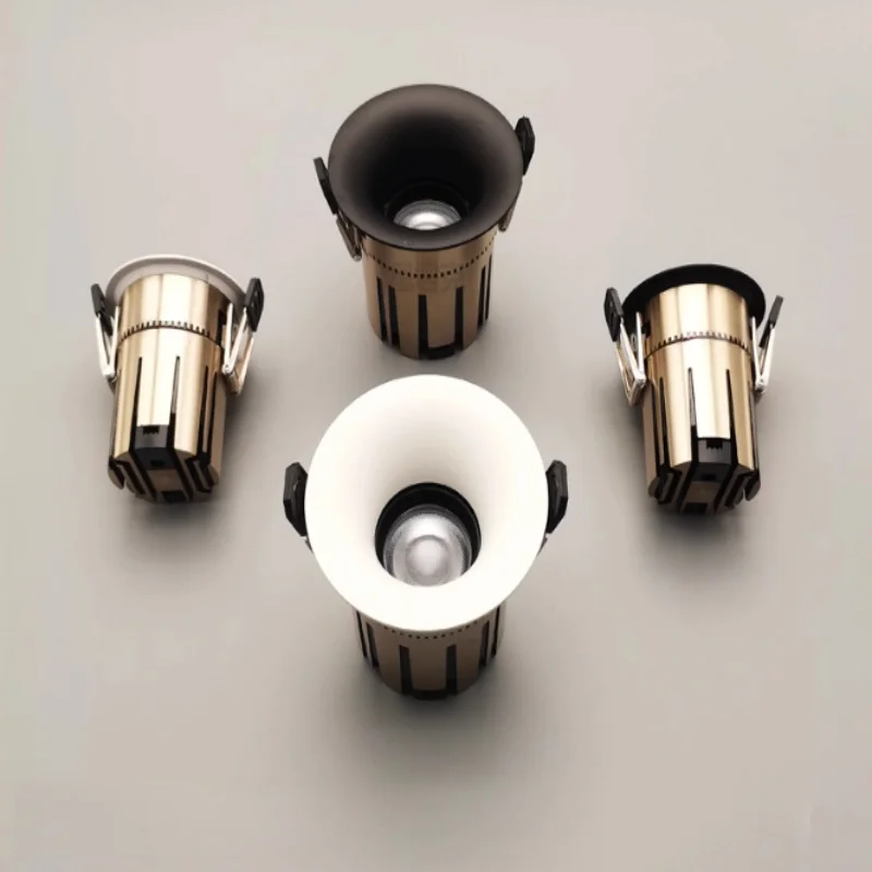 LED recessed wall-mounted bezel-less anti-glare eye-friendly home living room main light deep cup anti-glare