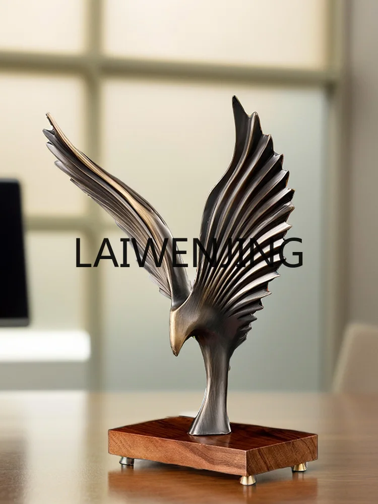 Copper Dapeng Wings Eagle Great Exhibition Hongtu Home Decoration Living Room Office Wine Cabinet Decoration