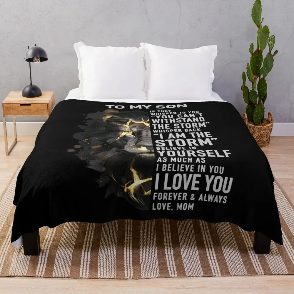 

To My Son - From Mom Throw Blanket Decorative Beds Blankets For Sofas Fashion Sofas Summer Beddings Blankets