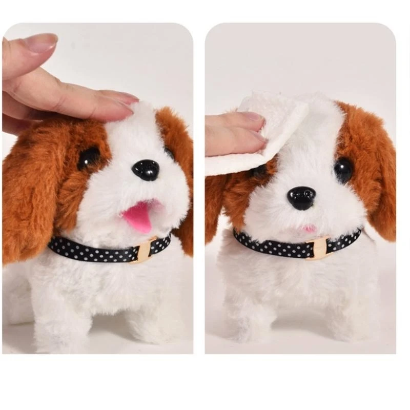 U13F Electric Barking Dog Simulation Pet Raise Toy Walking Animal With Carriers Plush Dog Dog Interactive Toy Baby Baby Crawling