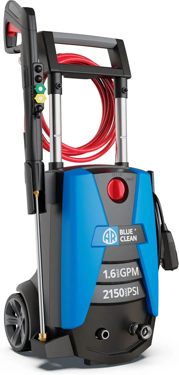 

Electric Pressure Washer-2150 PSI, 1.6 GPM, 13 Amps Quick Connect Accessories, Telescopic Handle, On Board Storage, Portable Pre