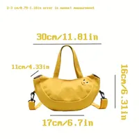 1pcs New Cartoon Canvas Crossbody Storage Cute Fruit Shoulder Bag