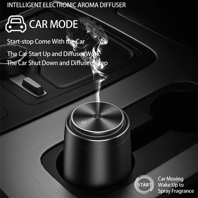 Car Essential Oil Diffuser Aluminium USB Rechargeable Auto Air Fresheners Aroma Diffuser Electric Aromatic Oasis Scent Machine