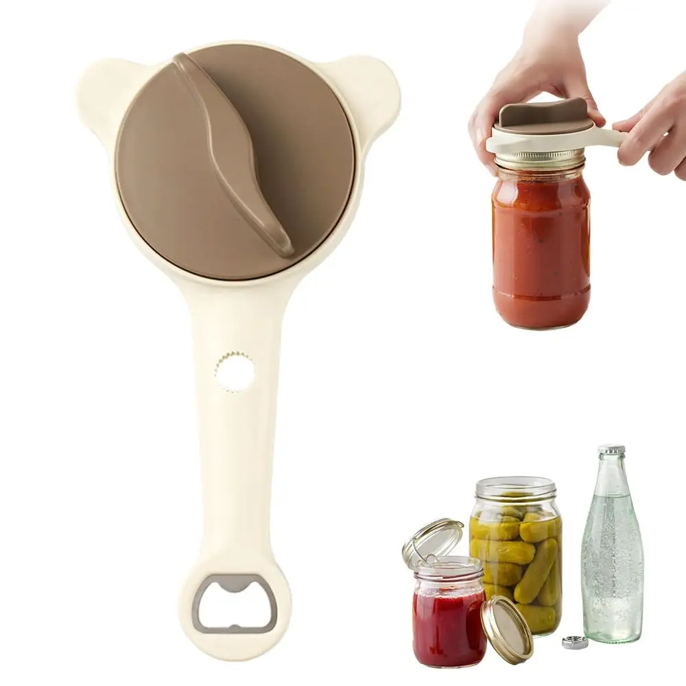 New 4-in-1 Jar Adjustable Opener Lid Remover for Seniors Arthritis Sufferers Fits Kitchen Jars Bottles Cans