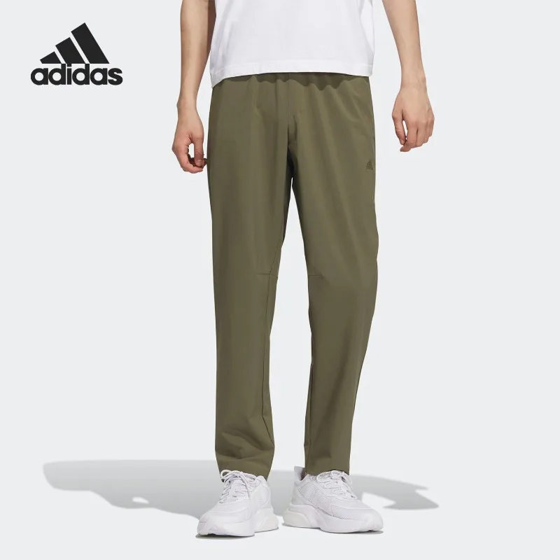 Adidas Thin Summer Fabric High Rise Waist Straight Leg Snap Cargo Pockets Holiday TrousersIP3976