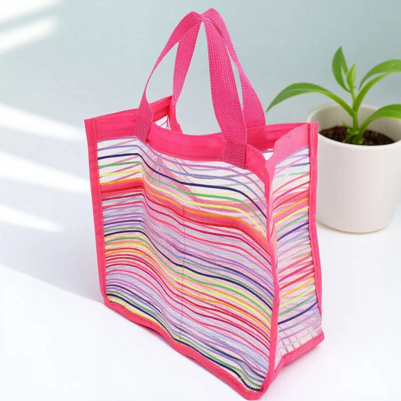 

Large Capacity Mesh Beach Bag Multi Pocket Portable Tote For Travel Swimming Camping Outdoor Sports Storage Pouch Net Bag