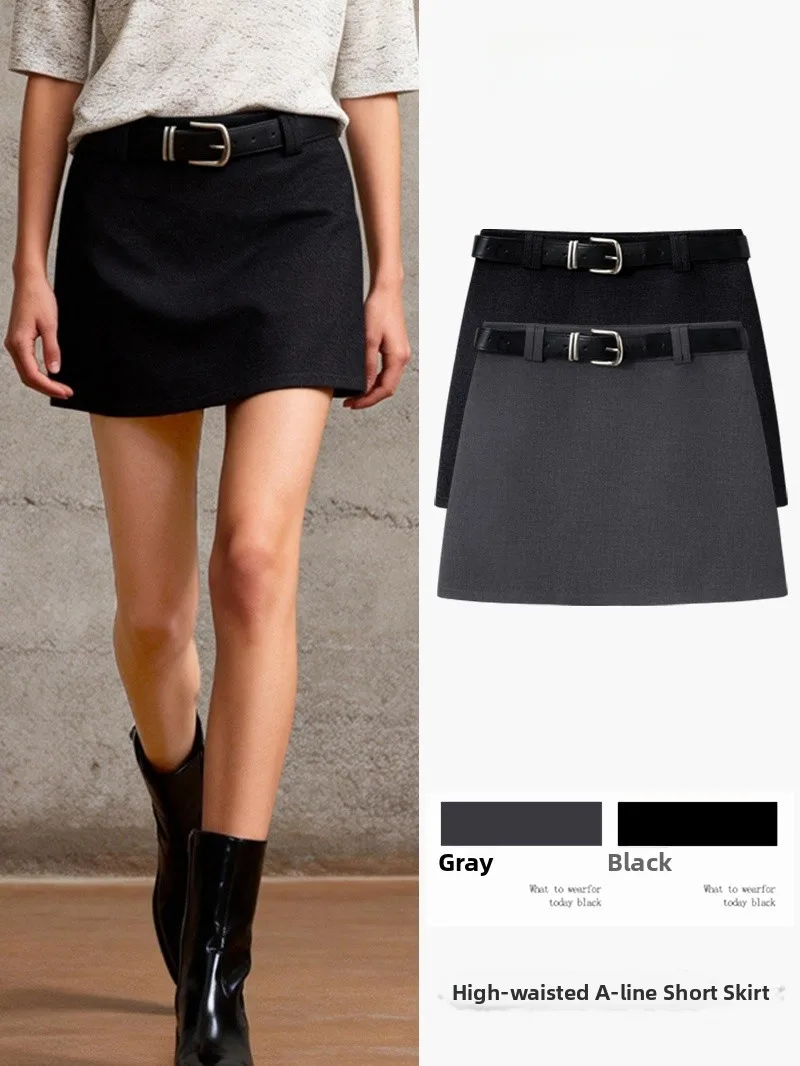 

Черная юбка-костюм для женщин, весна-осень, с высокой талией, на молнии, облегающая, для офиса, приталенная, А-силуэт, средней длины