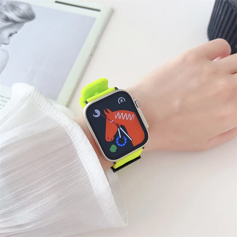 Soft Silicone Strap For Apple Watch Series 11 10 9 8 46mm 42mm 44mm 45mm 40mm 41mm Sport Bracelet For iWatch Ultra 3 2 49mm Band