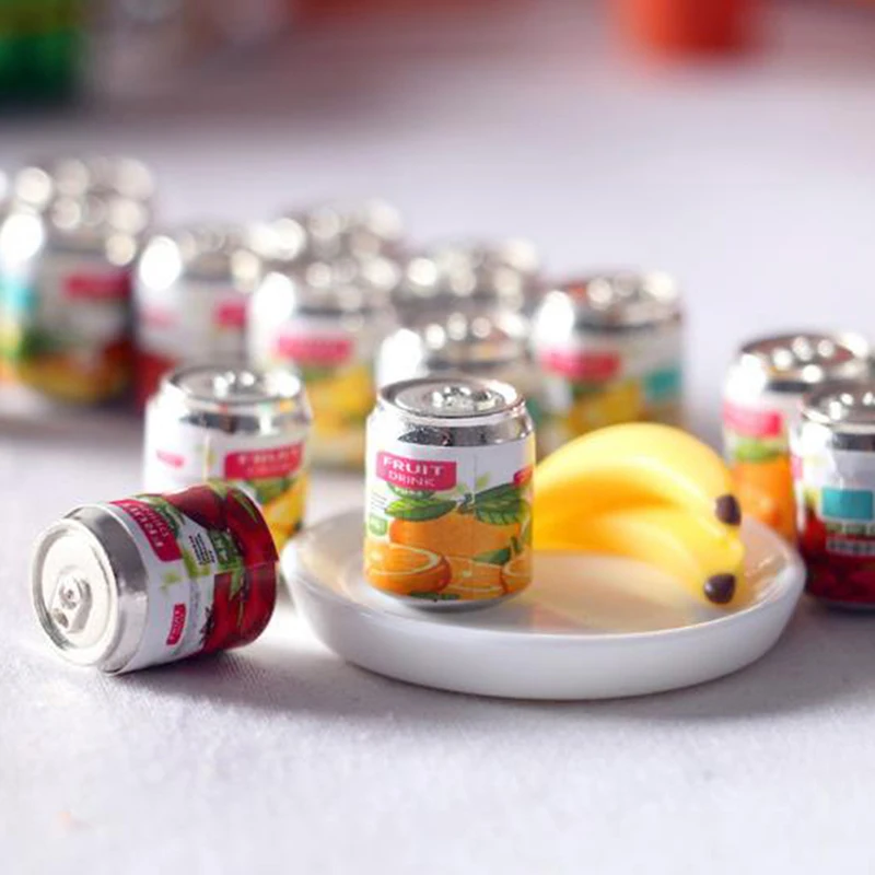 5/4/3Pc Cute Mini Coke Miniature Dollhouse Soda Can drink bottle Pretend Play Food for blyth barbies Kitchen Accessories