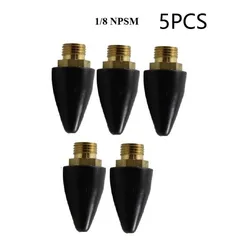 5pcs Air Nozzles Rubber Tip 3mm/0.12inch Blow Gun Kits Part Set Replacement Thread 1/8 Inch NPSM Power Tools Accessories