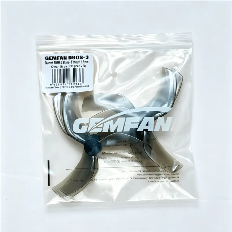 

Пропеллеры Gemfan D90S 90 мм 3.5 дюйма, 3-лопастные, для FPV, 2CW+2CCW (2 пары) - вал 1.5 мм для микро-дронов 2004-2306