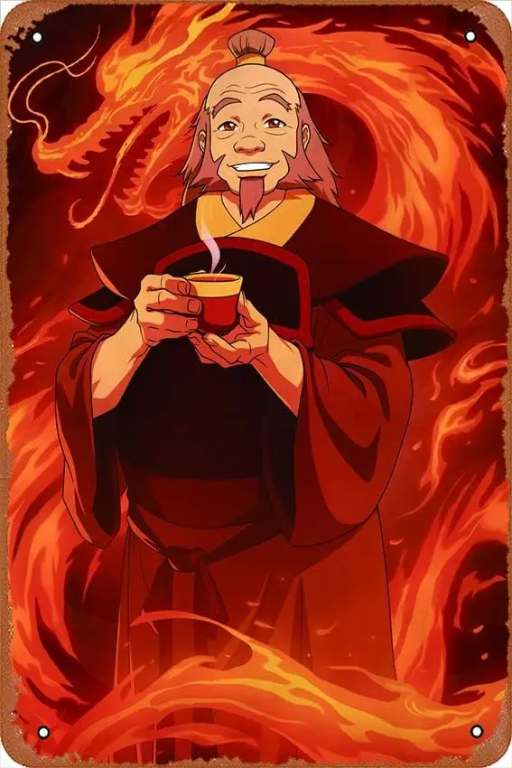 Uncle Iroh Stormtrooper cartoon poster Retro Metal Sign Vintage TIN Sign per Wall Decor Cafe Bar Office Home Art Sign Gift 12 X