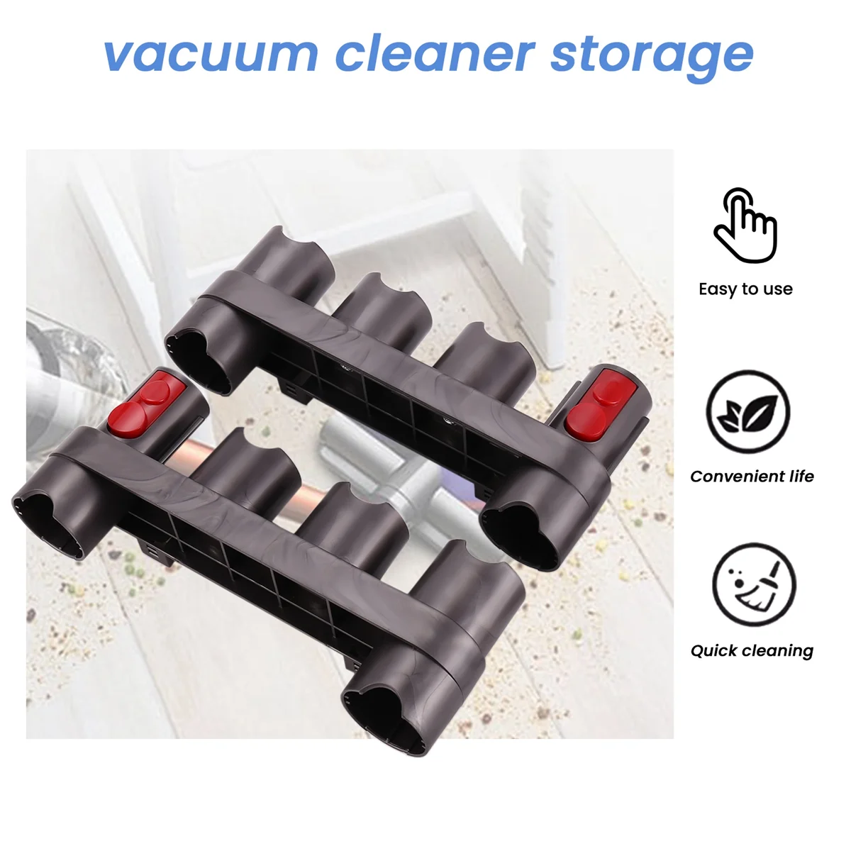 AT412PCS Accessory Holder for Dyson Vacuum Cleaner V15 V12 V11 V10 V8 V7 Attachment Holder Wall Mount Tool Holder Organizer