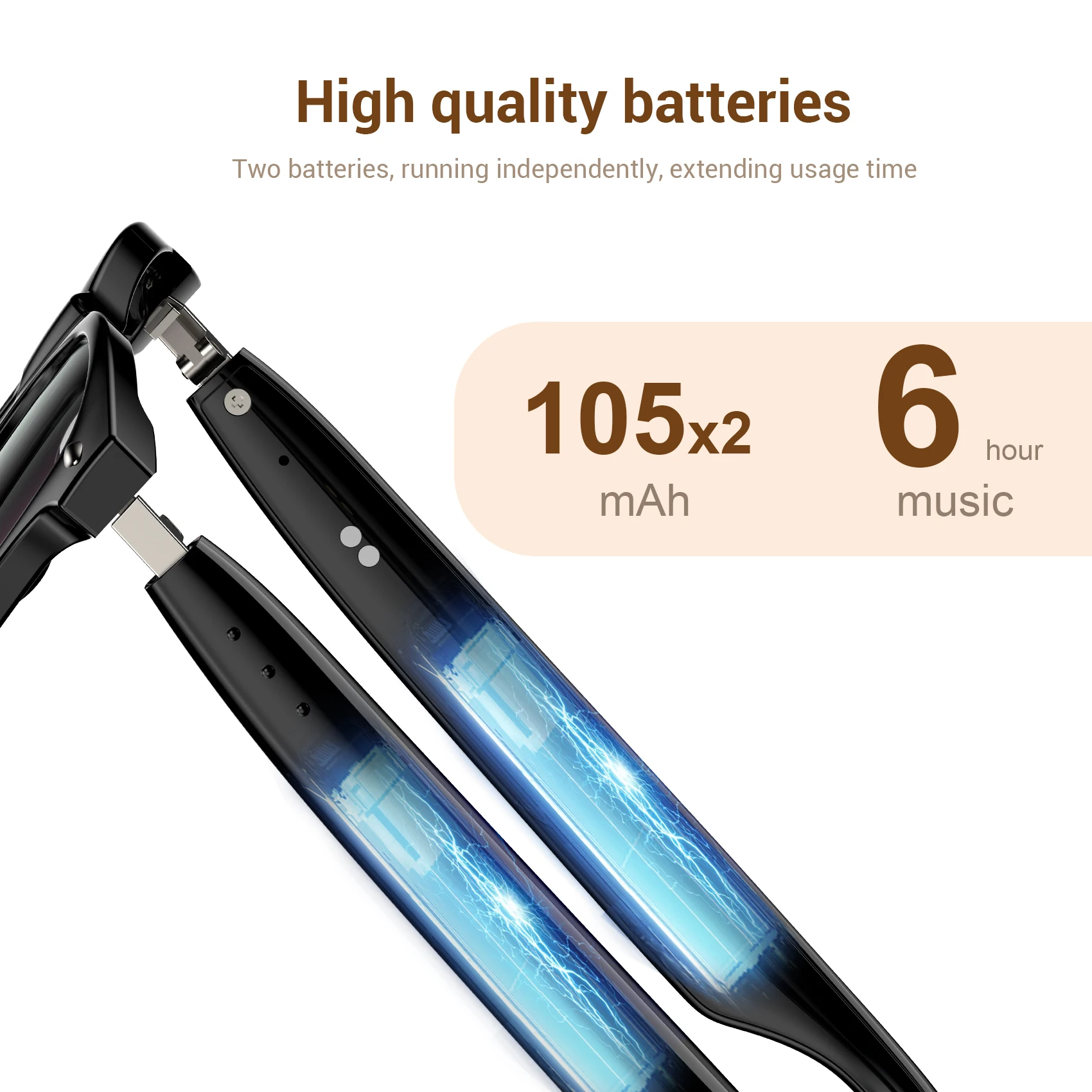 نظارات Blackview D1 الذكية الجديدة للرياضات الخارجية المقاومة للماء ومضادة للأشعة فوق البنفسجية بلوتوث مع ميكروفون ومكبر صوت للرجال والنساء هدايا