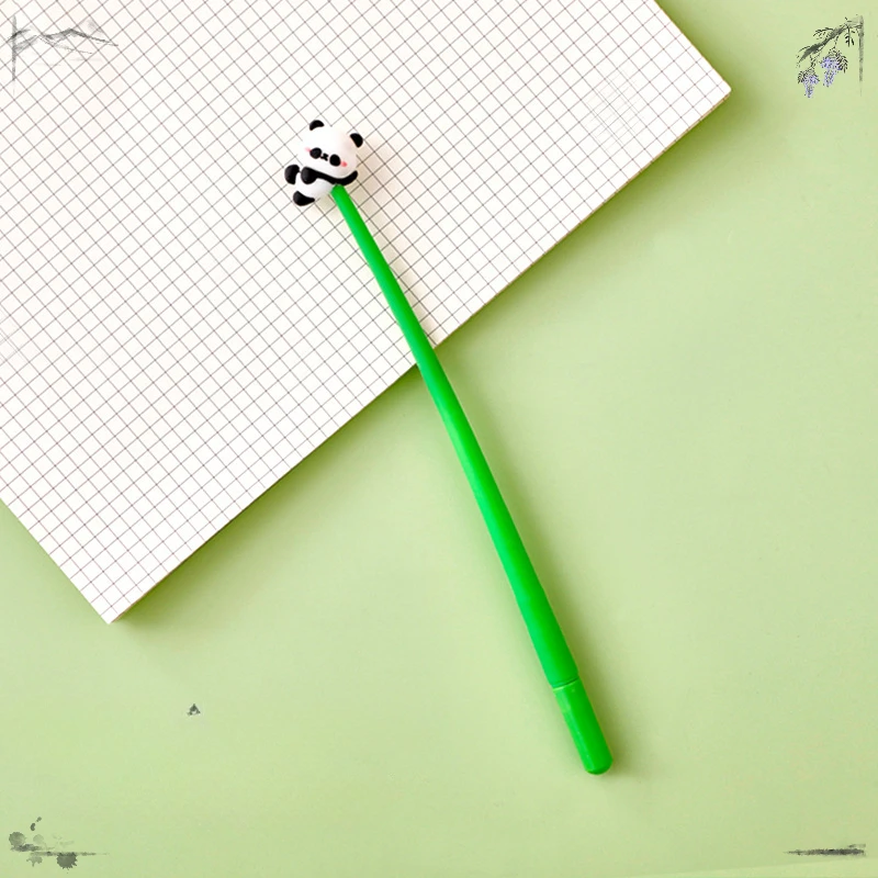 Imagem -04 - Panda Gigante Silicone Caneta Neutra para Estudantes Papelaria de Aprendizagem Criativa Alta Aparência Shake Music Signature Bonito 48 Pcs