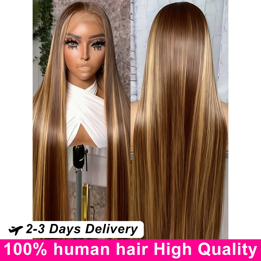 

Парик из натуральных человеческих волос с кружевной вставкой 13x6, светлый 613, натуральный, 38-40 дюймов, 13x6 P4/27, прямой, черный