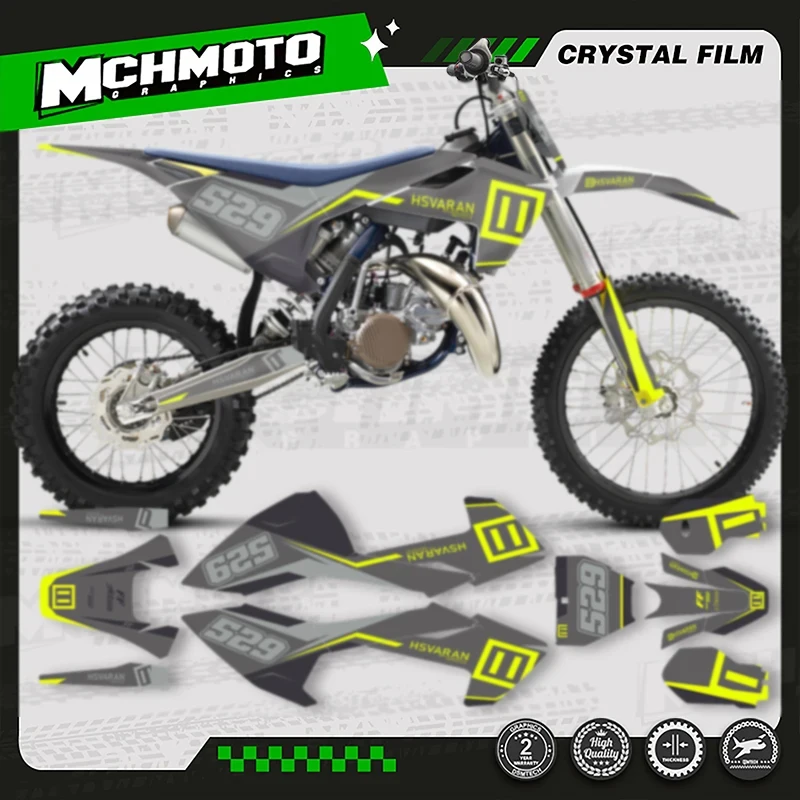 

MCHMFG Custom Team Graphics Background Decal Stickers Kit For Husqvarna 2023 2022 2021 2020 2019 2018 TC85 012