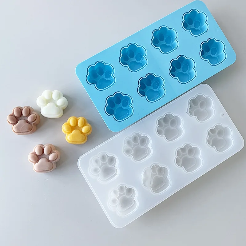 Mirror Cat Claw Candle Making Silicone Mold DIY Handmade Soap Molds DIY Jewelry Even Cat Claw Baking Mold Epoxy Mould Wholesale