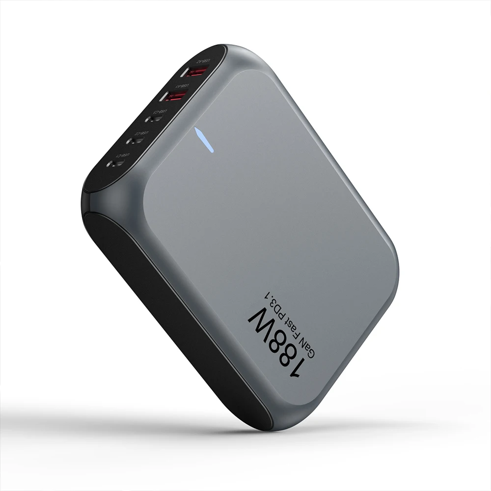 188W 데스크탑 GaN 충전기 PD3.1 140W QC3+ DCP SFCP UFCS PPS 3Type-C 2USB 미국 영국 EU KR AU 노트북 전화 이어폰 고속 충전