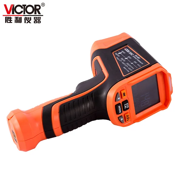 VICTOR 309C VA Color Display Non contact Industrial Thermometer Temperature Gun Meter -32-1680 Celsius 1% Accuracy