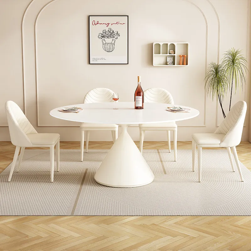 Mesa de Jantar Nórdica Central de Luxo Moderna com Economia de Espaço, Mesa de Serviço, Mesa de Jantar Designer para Sala de Estar, Móveis de Cozinha