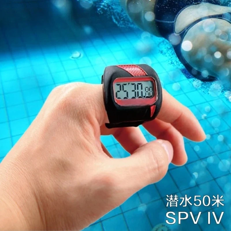 swimming waterproof one-handed stopwatch, fingertip swimming watch, diving training instructor stopwatch