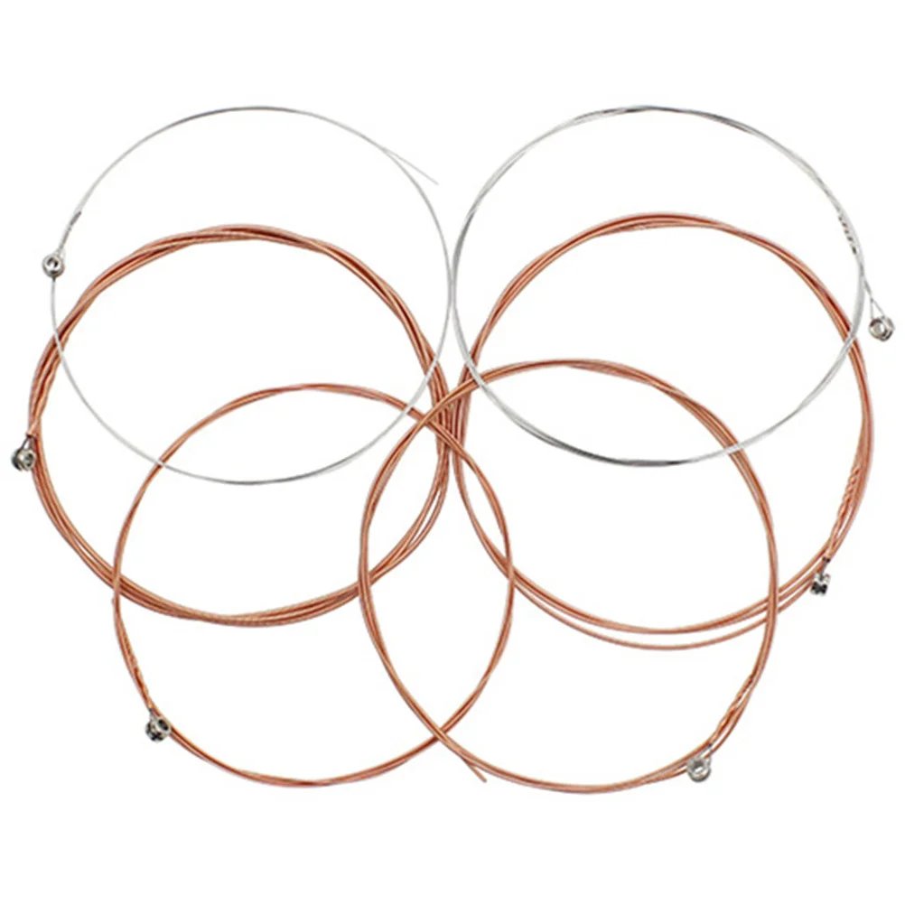 

6Pcs Guitar Strings Acoustic Stainless Steel Replacement Folk Guitar Strings Durable Reliable Musical Instrument Supplies