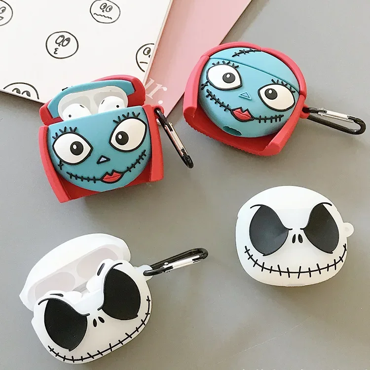 For Airpods Pro 2 Case,Creative Nightglow Skull For Airpods Pro Case,Soft Silicone Protective Earphone Cover For Airpod 1/2 Case