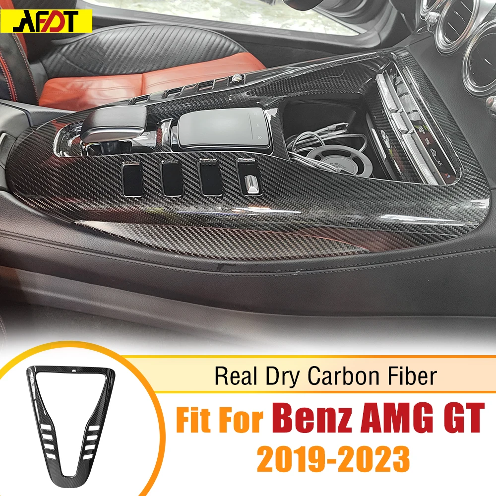 

AFDT For Benz AMGGT Interior Carbon Fiber Center Console Panel Decoration Cover Trim GTR GTS C190 R190 2019-2023 Car Accessories