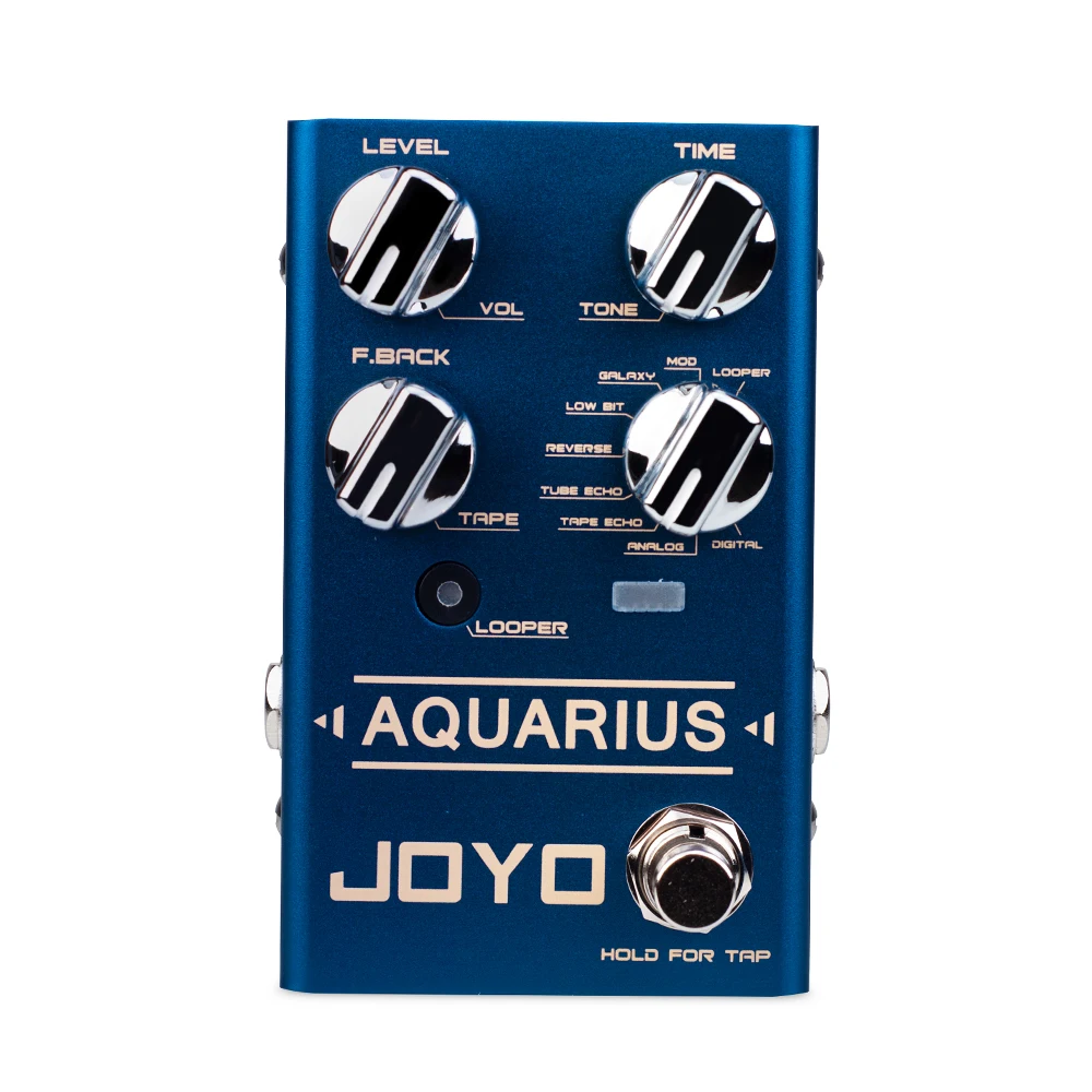 

JOYO R-07 AQUARIUS LOOPER Delay Pedal 8 Digital Delay Effects Pedal Tap Tempo Multi Effects Pedal for Electric Guitar