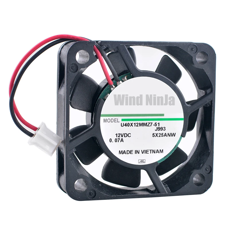 

U40X12MMZ7-51 4cm 40mm fan 40x40x10mm DC12V 0.07A 2pin 6500rpm Axial fan cooling fan for power supply