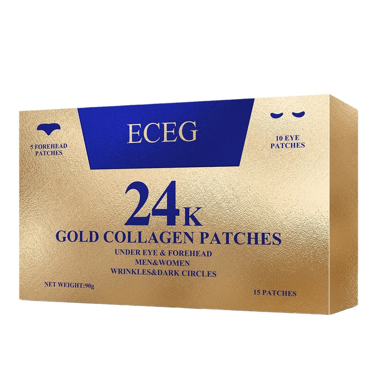 24K Gold Collagen Patch for Diminishing Fine Lines, Moisturizing, and Firming Skin