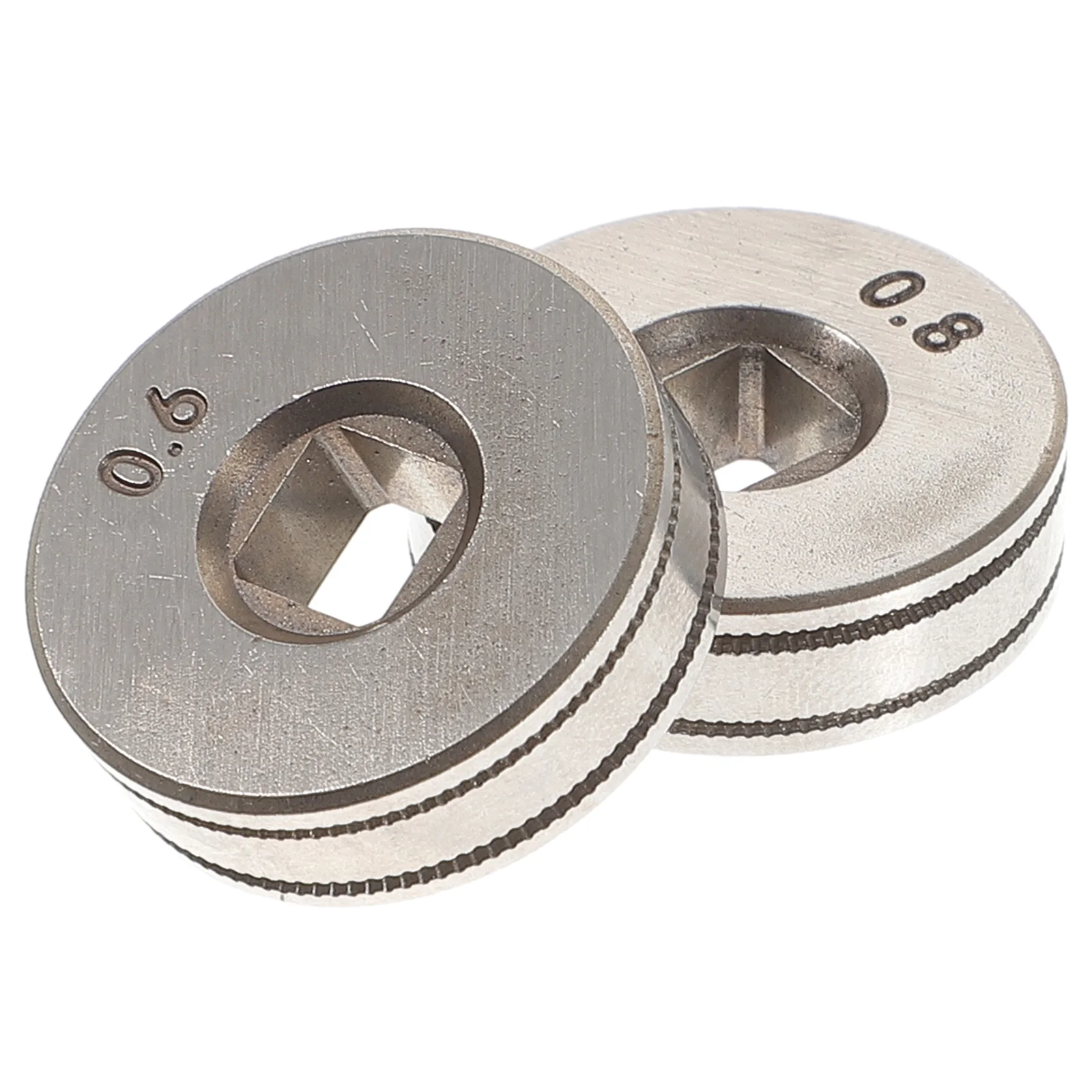 

2 Pcs Welder Machine Wire Drive Roller Feed Mechanical Replacement Wheels Knurled Groove Silver Steel