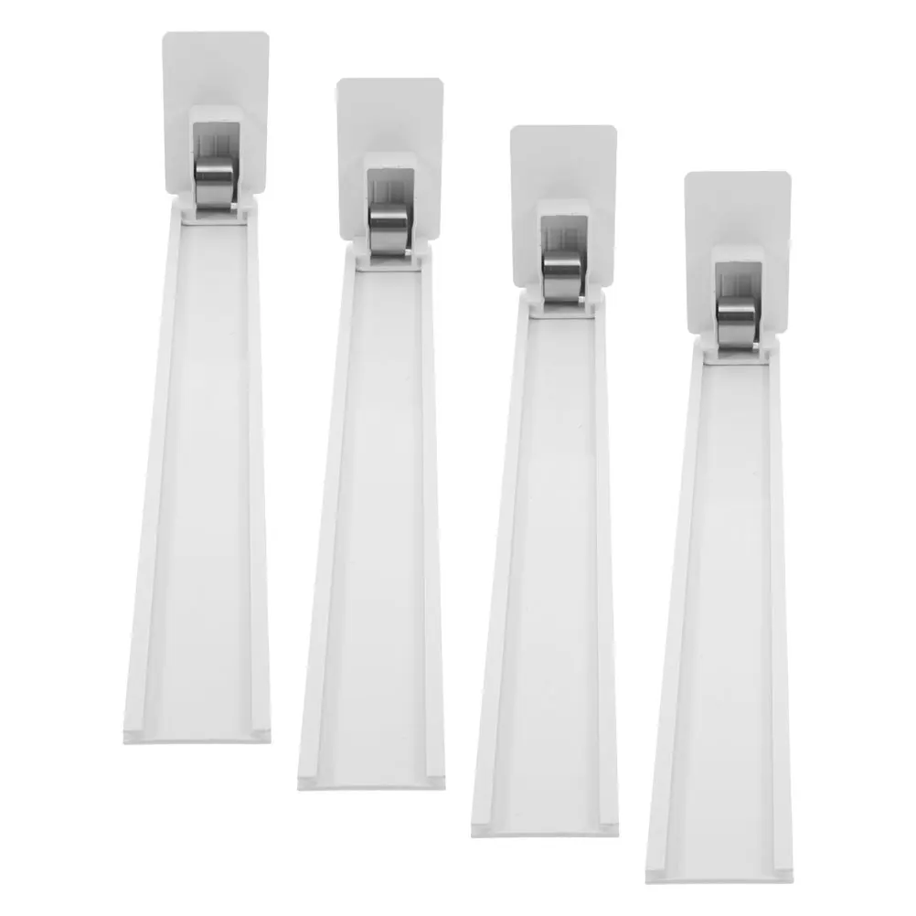 

4pcs Shelf Pusher Integrated Rail Design Automatic Drink Dispenser for Supermarket Convenience Store Goods Plastic White